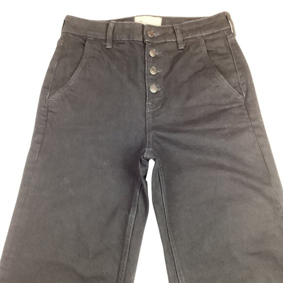 Everlane Wide Leg Jean Womens 28 Regular Black Cotton Blend Casual Denim Jeans - Picture 5 of 13